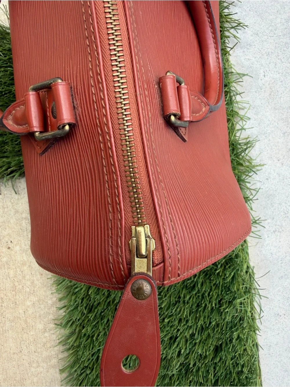 Louis Vuitton LV Hand Bag Speedy 25 Brown Epi Kenyan Fawn